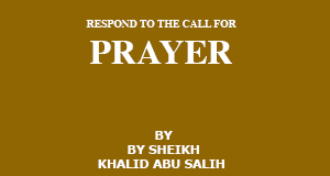 Respond to the Call for Prayer