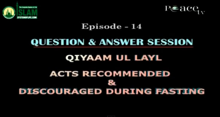 Q & A Session on Tarawih and Ramadan