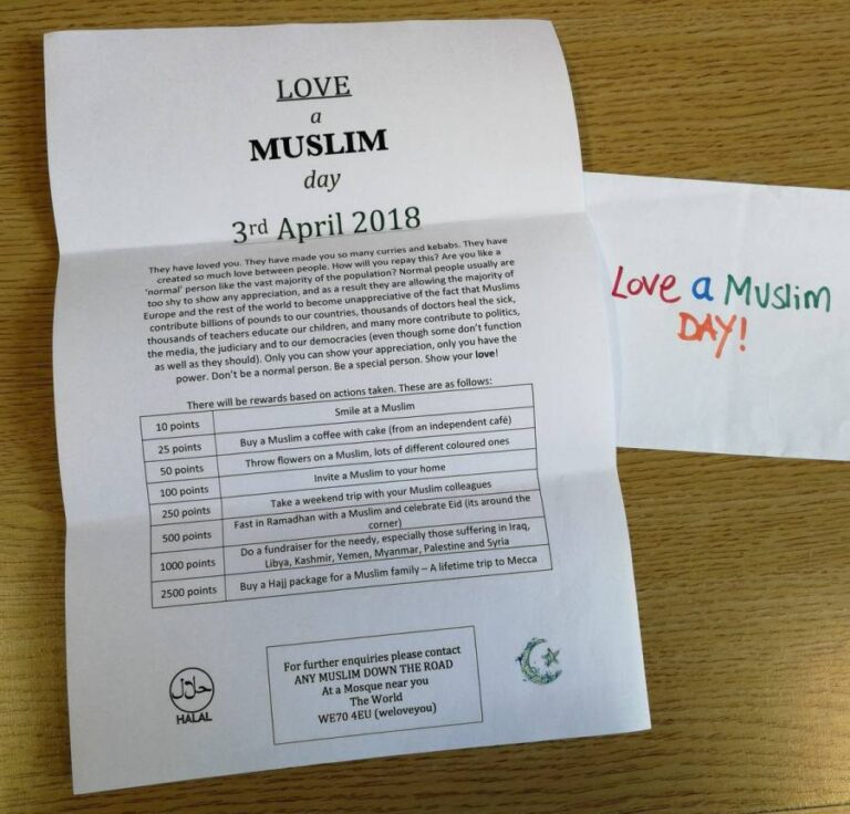 بريطانيا.. حملة “أحب مسلمًا” تواجه “عاقب مسلمًا”